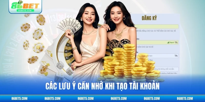Các lưu ý cần nhớ khi tạo tài khoản